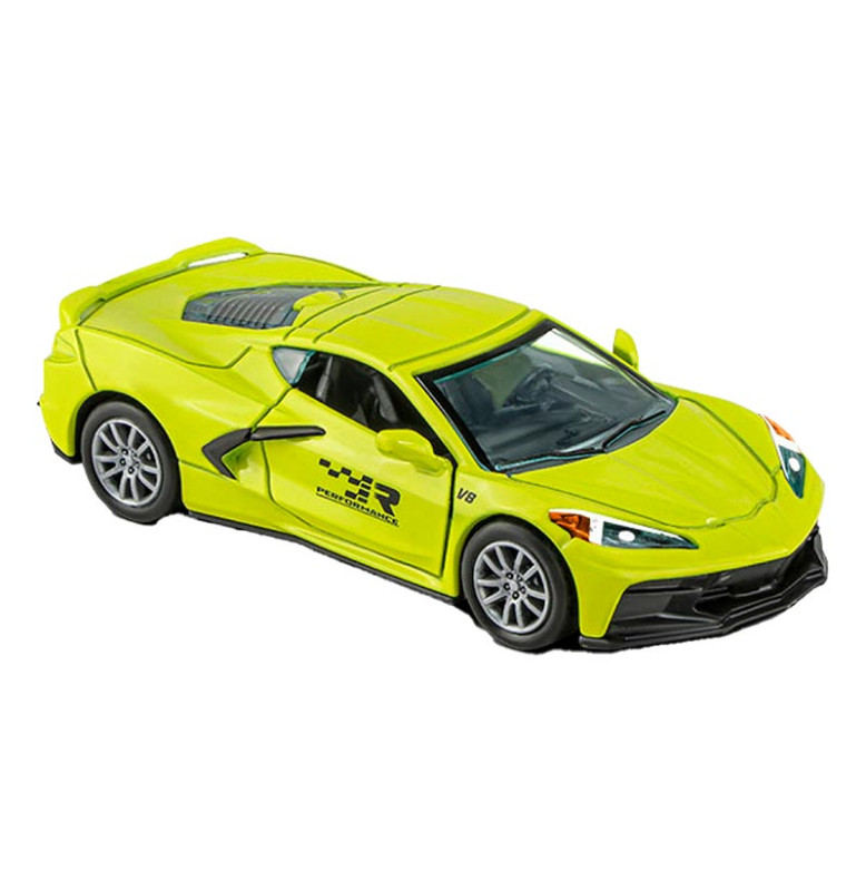 Машинка гоночна 1:32 металева інерційна з світлом і звуком K175B18_Yellow