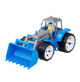 Игрушка детская "Трактор BAMS 1 ковш" цветная кабина BAMSIC, арт.007/7 Б 007/7_Gray-Blue Игрушка детская "Трактор BAMS 1 ковш" цветная кабина BAMSIC, арт.007/7 Б 007/7_Gray-Blue