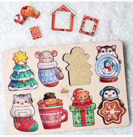 Вкладиш UBEE Новорічні друзяшки з дерева ПСД308