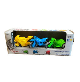 Набір мотоциклів "Kid cars Sport" 3 шт. 39545_Yellow-Blue-Green