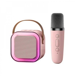 Портативна колонка з караоке мікрофоном K12 K12_Pink