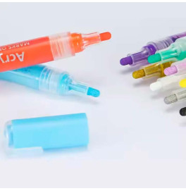 Маркери акрилові Brush Tip 12 кольорів SMQ-9155A