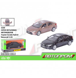 Машина мет АВТОПРОМ 1:45 Toyota Corolla Hybrid відчиняються двері 4359