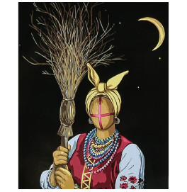 Картина по номерам Stateg Cолоха на черном фоне 40х50 см AH1148 Картина по номерам Stateg Cолоха на черном фоне 40х50 см AH1148