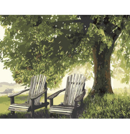 Картина по номерам Stateg Комфорт под деревом 40х50 см GS1051
