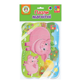 Магнитные пазлы Vladi Toys Свинка и поросенок А5