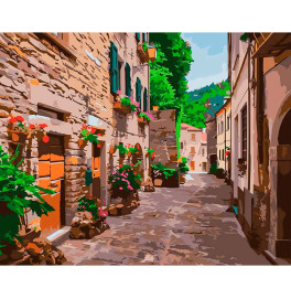 Картина по номерам "Улочка Тосканы" тм Лавка Чудес 40 x 50 см в коробке
