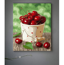 Картина по номерам "Вишневая жара" 40*50 см