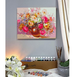 Картина по номерам с лаком ArtCraft "Розовый взрыв" 40*50 см