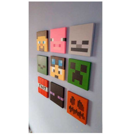 Картина по номерам MINECRAFT "Слайм" 30*30 см