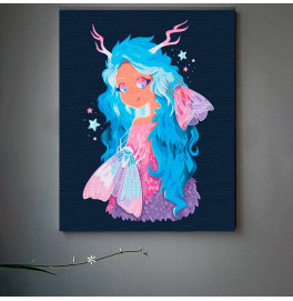 Картина по номерам "Неоновая фея" Artcraft с металлизированными красками 40*50 см