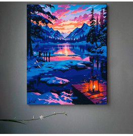 Картина по номерам "Зимний пейзаж" 40*50 см