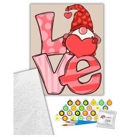 Картина по номерам "Гномик LOVE" Artcraft 40*50 см