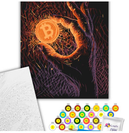 Картина по номерам ArtCraft "Биткоин" 40*50 см