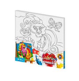 Картина по номерам "Coloring by numbers" Danko Toys Пони 31см*31см