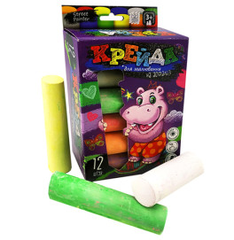 Мел DankoToys для рисования на асфальте большой 12 штук MEL-01-06U
