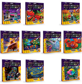 Набор для творчества Danko Toys "DIAMOND DECOR" развивающий DD-01-01,02..07,09,10,11