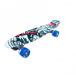 Пенни борд 22" Graffiti, PU колеса со светом, противня 56*15 cm SC20502