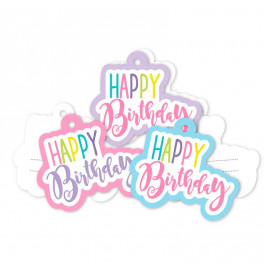 Набор тегов FunMi "Happy Birthday" цветной 9х8 см 10 штук 22761