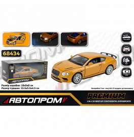 Машинка Автопром Bentley Continental GT Supersports металлическая со светом и звуком. 68434