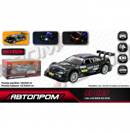 Машинка Автопром BMW M3 DTM металлическая со светом и звуком. 68355(B)