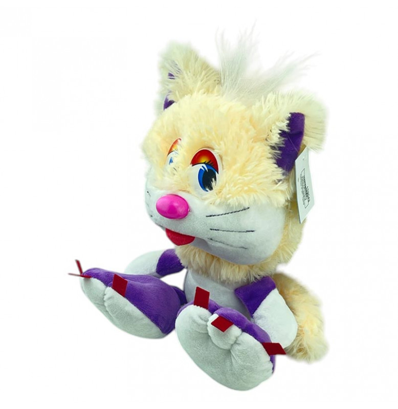 Мягкая игрушка Коротышка кот 30 см 0071_Cream-Violet