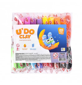 Набор для творчества Stateg "U'DO Clay 20 шт." брикет 10г 30871