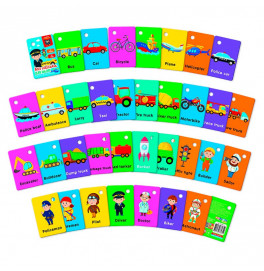 Карточки на кольце Vladi Toys Английский. Транспорт и профессии 18 карт VT5000-16