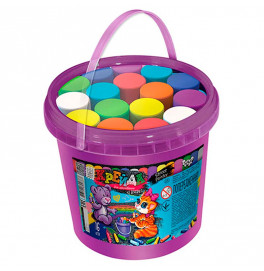 Крейда DankoToys кольорова серії Крейдочка відро 16 штук КRD-01-01U