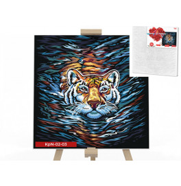 Картина по номерам Danko Toys "Тигр" 40x40см KpNe-02-03
