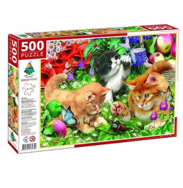Пазлы "Котята и Жучки" 500 ел Ен.4702