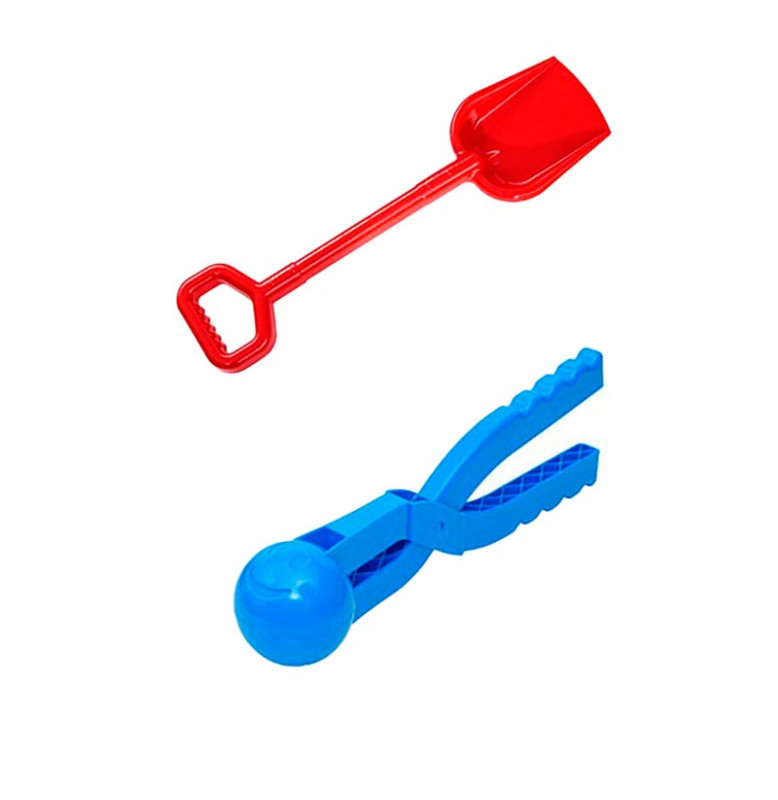 Игровой набор Бамсик Зимние игрушки №2 с лопаткой и снежоклипом 118/7_Red-Blue