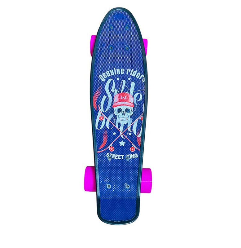 Пенні борд 22" Skull PU колеса 56*15 cm SC20402_Pink