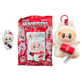 Мягкая игрушка брелок Pop Mart Labubu Coca-Cola