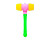 Молоточок пищалка 40 см 596-1_Green-Pink-Yellow