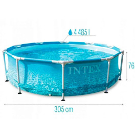 Каркасный бассейн INTEX 305x76 см с насосом и фильтром 4485 л