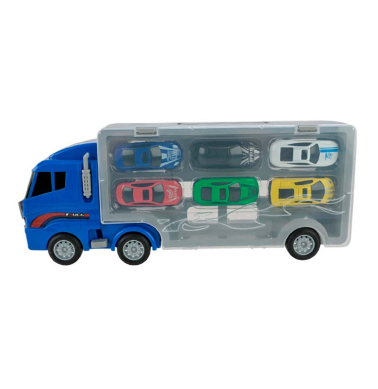 Іграшка трейлер із машинками арт. PS006-1 у короб. 34,5*14,9*9,5см PS006-1_Blue