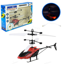Запускалка вертолет со светом и USB HJ9196_Red