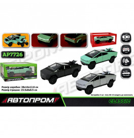Машинка Автопром Tesla pickup truck 1:24 зі світлом і звуком AP7726