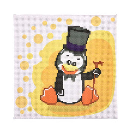 Набор для творчества вышивка крестиком Сказочный пингвин Strateg размером 20х20 см AX-205