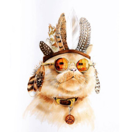 Картина по номерам "Кот индеец" тм Лавка Чудес 40 x 50 см в коробке LC20025