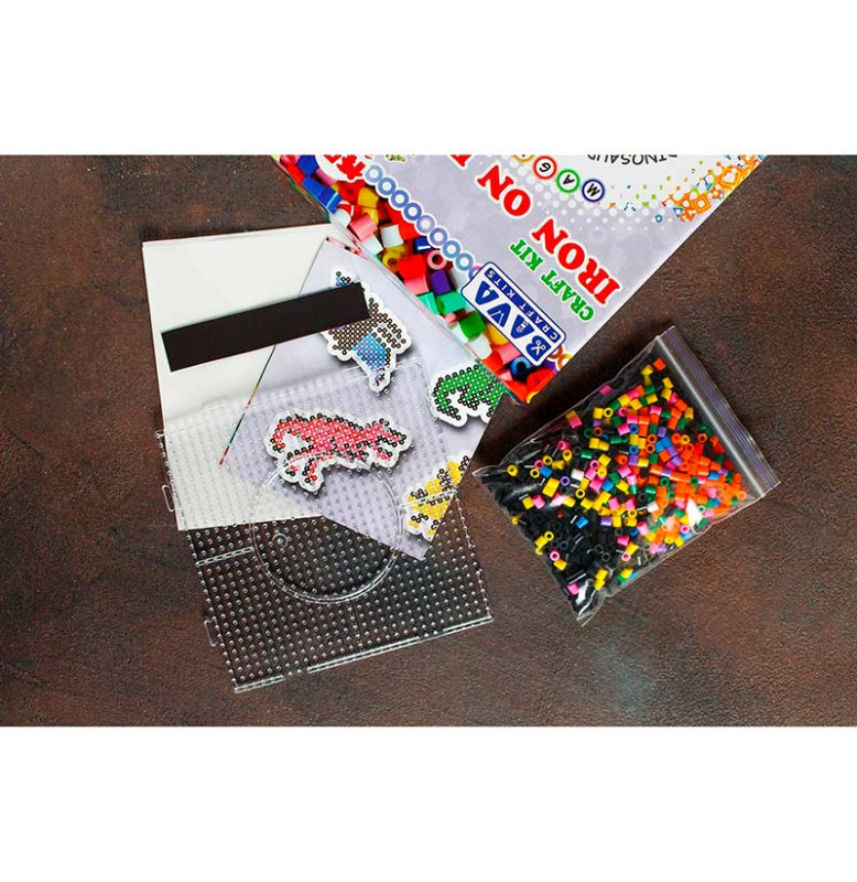 Набір для детячої творчості Умняшка "Магніти з термомозаїки "Динозаври" ТМ-001 Набір для детячої творчості Умняшка "Магніти з термомозаїки "Динозаври" ТМ-001