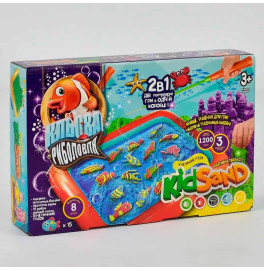Игровой набор Danko Toys 2 в 1: "Клевая рыбалка" и "Кинетический песок KIDSAND" 1200г