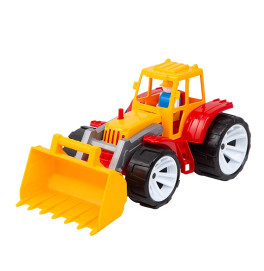 Игрушка детская "Трактор BAMS 1 ковш" цветная кабина BAMSIC, арт.007/7 Б 007/7_Red-Yellow Игрушка детская "Трактор BAMS 1 ковш" цветная кабина BAMSIC, арт.007/7 Б 007/7_Red-Yellow