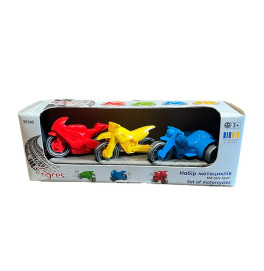 Набір мотоциклів "Kid cars Sport" 3 шт. 39545_Red-Yellow-Blue