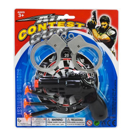 Игровой набор Полицейские наручники и пистолет на присосках AK332-6