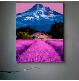 Картина по номерам Лавандовый пейзаж Strateg 40х50 см