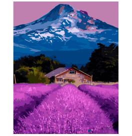 Картина по номерам Лавандовый пейзаж Strateg 40х50 см