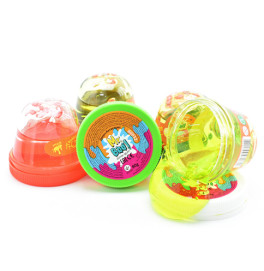 Лизун-Антистрес Хрустальный с фимо сердечками 80 г.