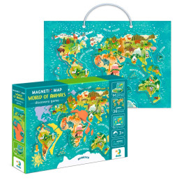 Развивающая игра Dodo Магнитная карта мира животного